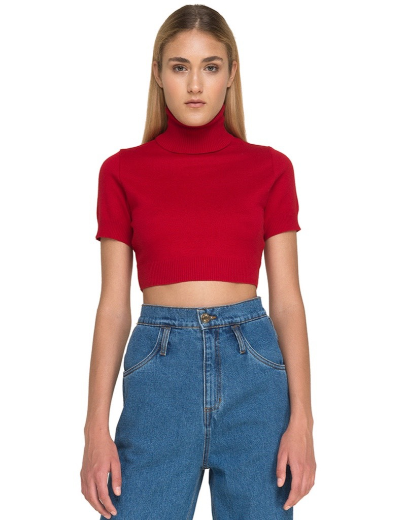 Top Suzhet short sleeve 6667272-529-257 Red - TAGO